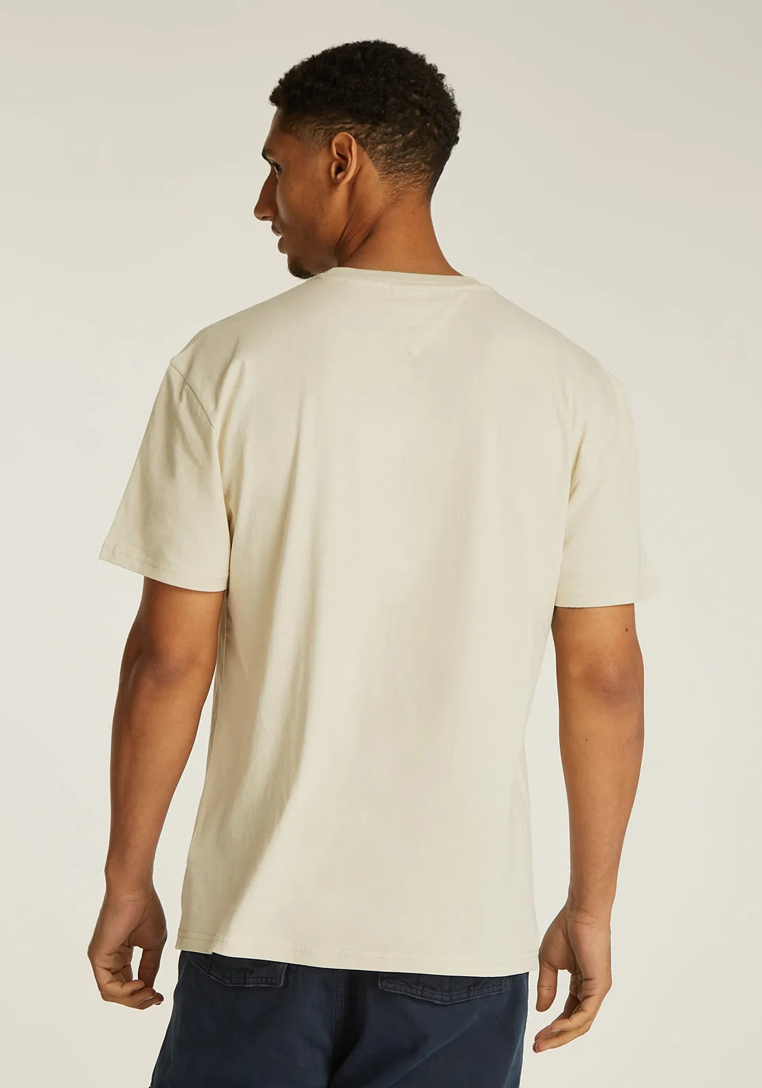 Tommy Jeans Linear Gold Logo T-Shirt, Beige