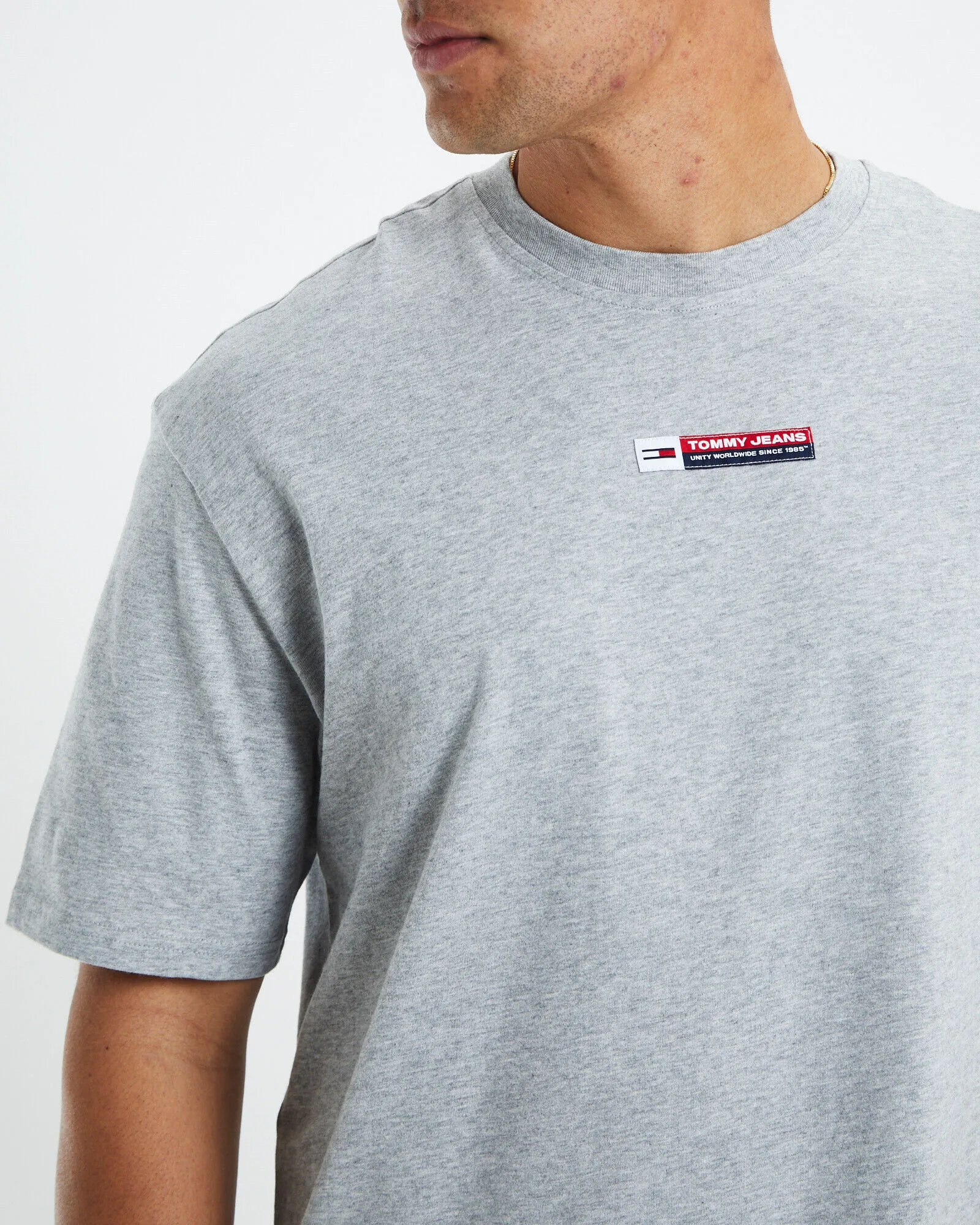 Tommy Jeans TJM Skate Heritage T-Shirt Light Grey