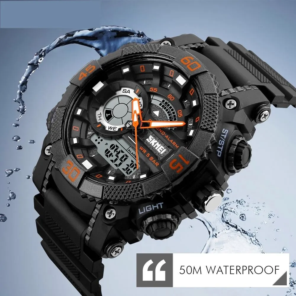 Top Luxury Men's Military LED Digital Analog Quartz Sports Watches