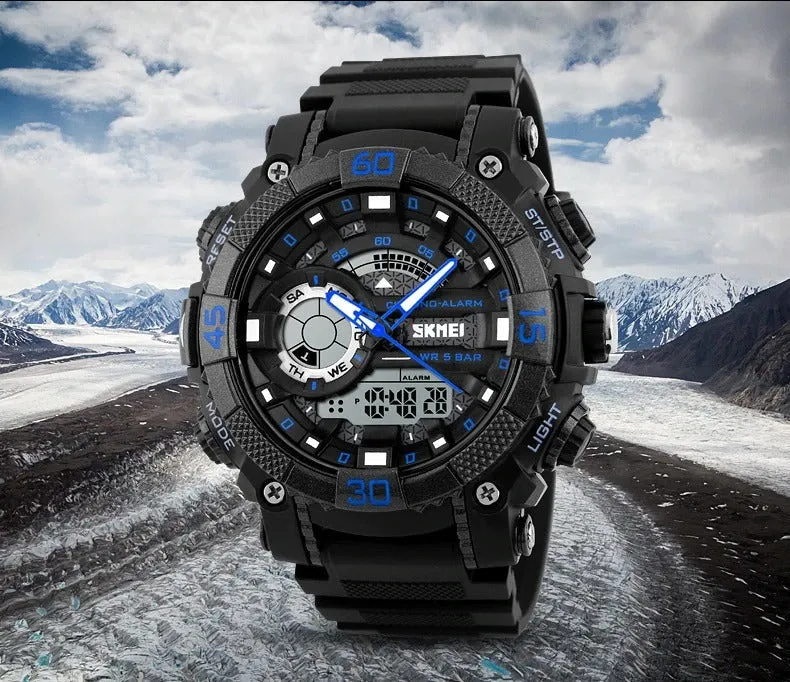 Top Luxury Men's Military LED Digital Analog Quartz Sports Watches