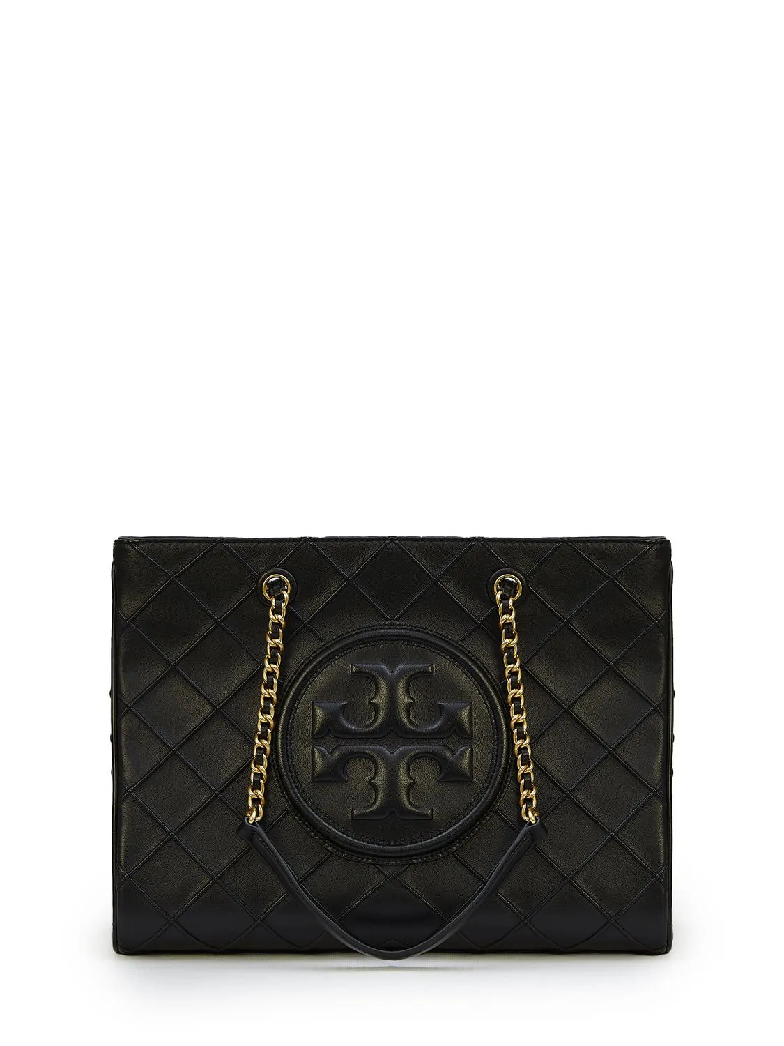 TORY BURCH Black Leather Tote Handbag for Women