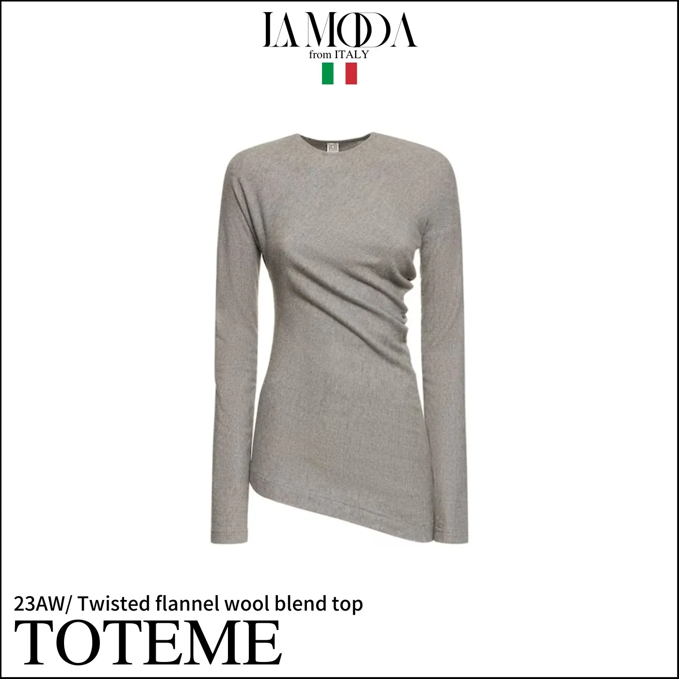 TOTEME  |Crew Neck Casual Style Wool Long Sleeves Plain Office Style