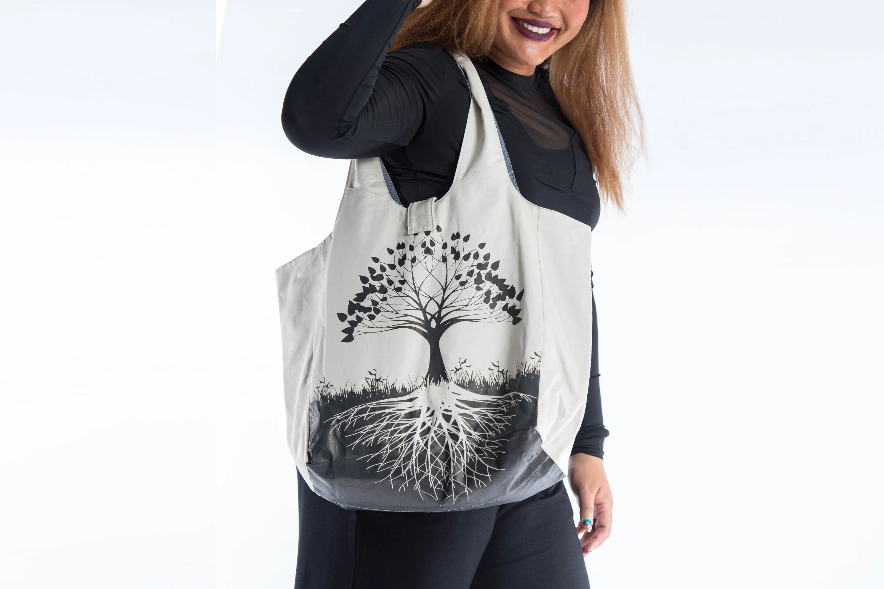 Tree of Life Cotton Tote Bag Cream