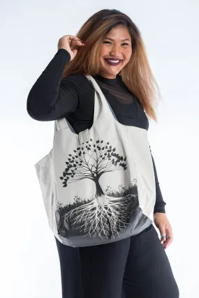 Tree of Life Cotton Tote Bag Cream