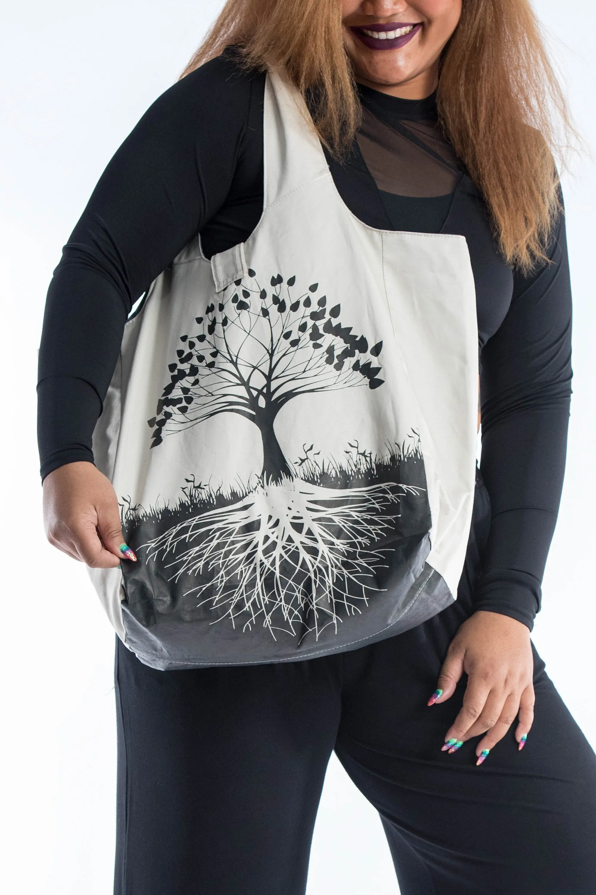 Tree of Life Cotton Tote Bag Cream