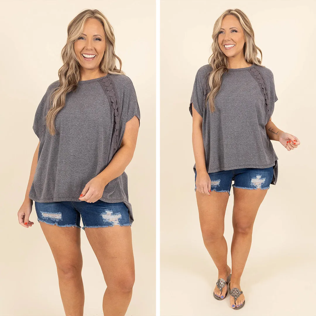 Unconditional Love Top, Charcoal