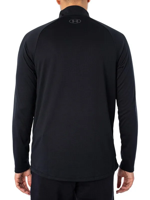 Under Armour UA Tech 1/2 Zip Long Sleeve Top - Black/Charcoal