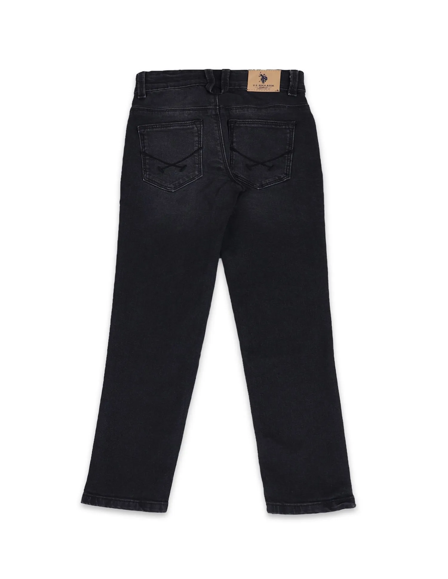 U.S. Polo Assn. Kids Slim Fit Stone Washed Jeans