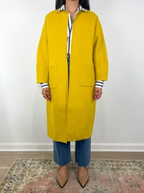 Valeria Coat in Harvest Yellow Double Face Wool Melton