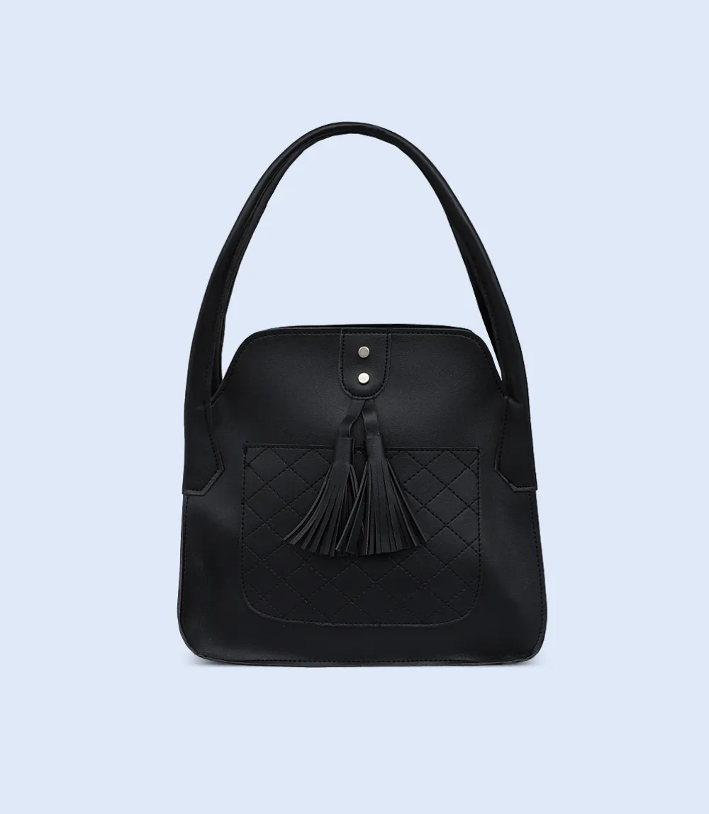 WB2387-BLACK-Women Shoulder Bag