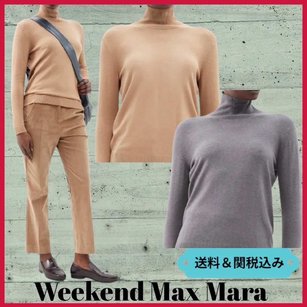 Weekend Max Mara  |Casual Style Unisex Wool Silk Street Style Long Sleeves