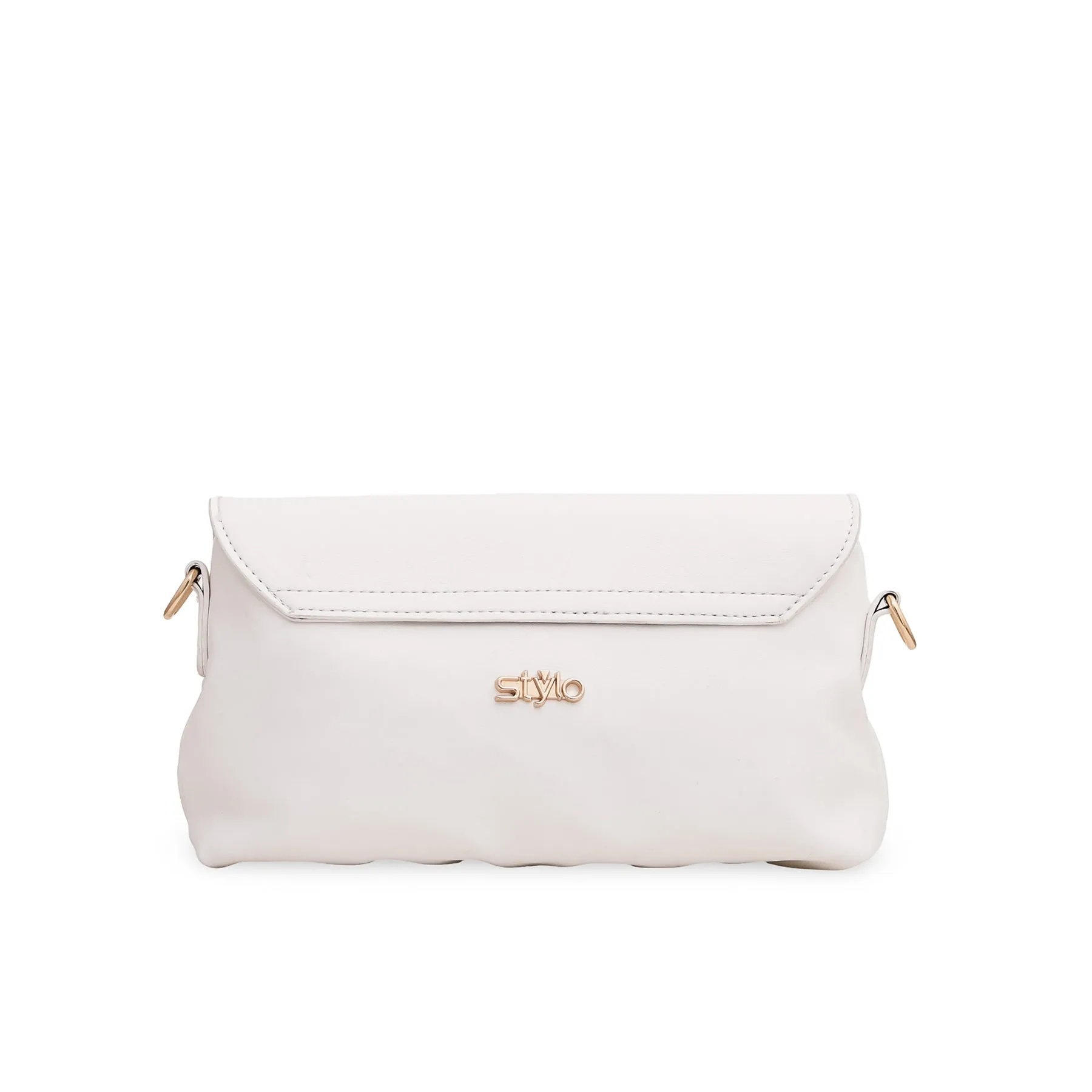 White Formal Hand Bag P36041