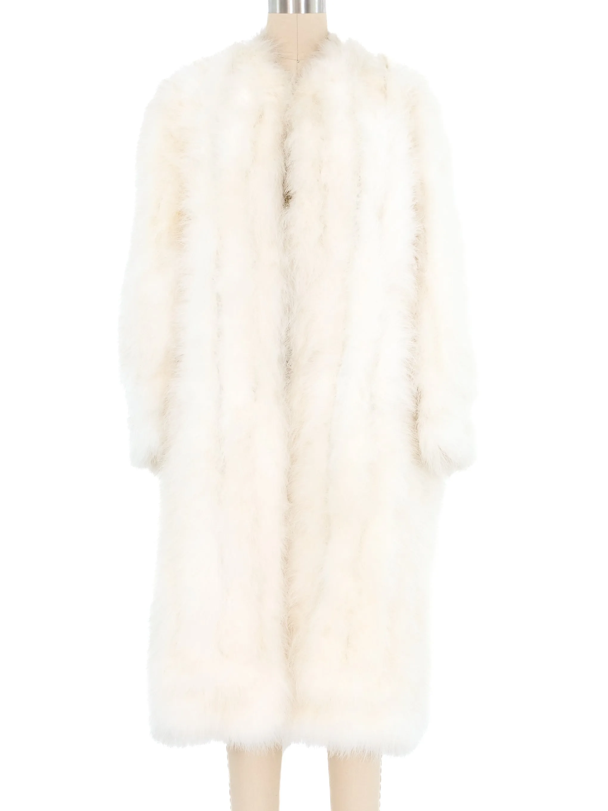 White Marabou Feather Jacket