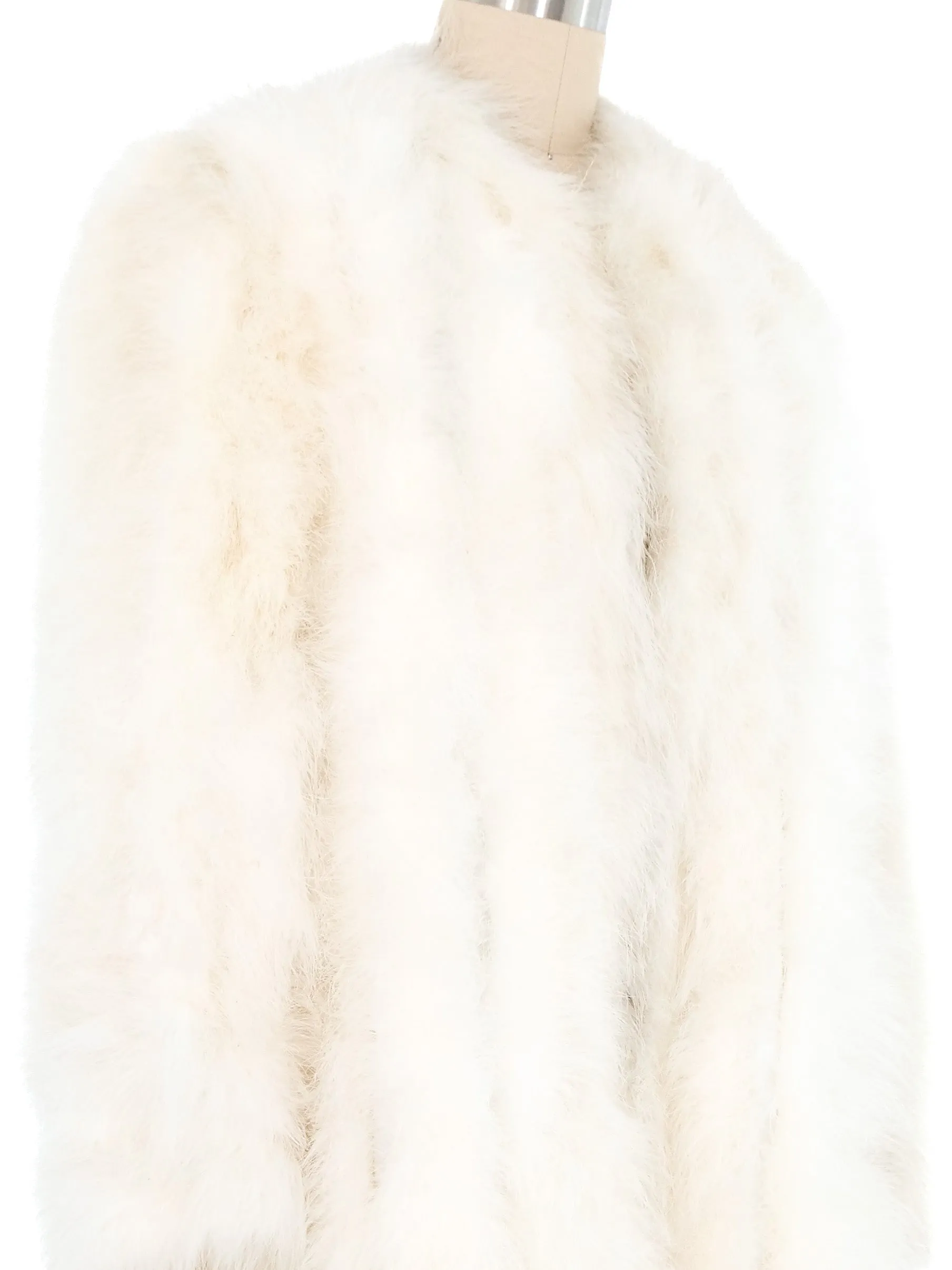 White Marabou Feather Jacket