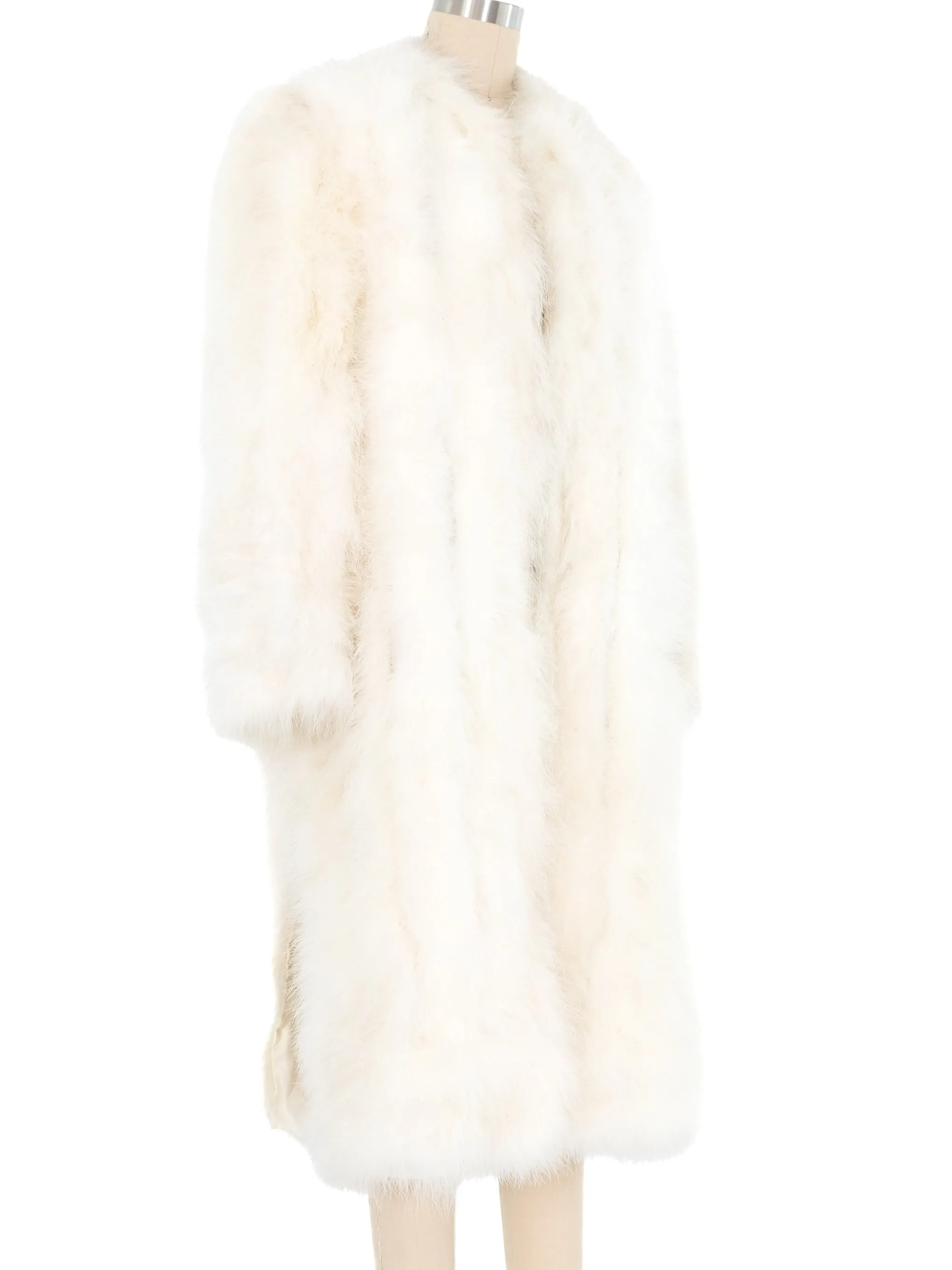 White Marabou Feather Jacket