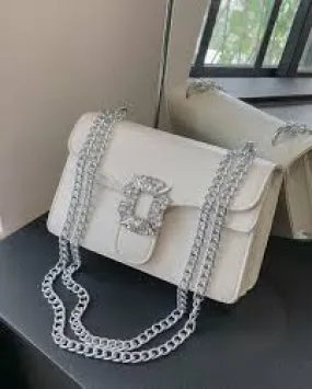 White Square Crocodile Bag