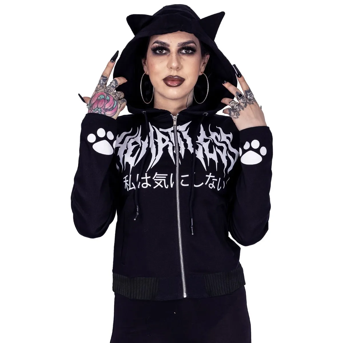 women's jacket HEARTLESS - NINE LIVES - BLACK - POI1305  -  Metal-shop