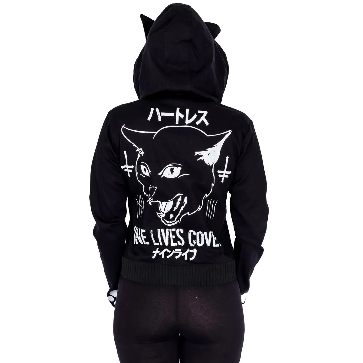 women's jacket HEARTLESS - NINE LIVES - BLACK - POI1305  -  Metal-shop