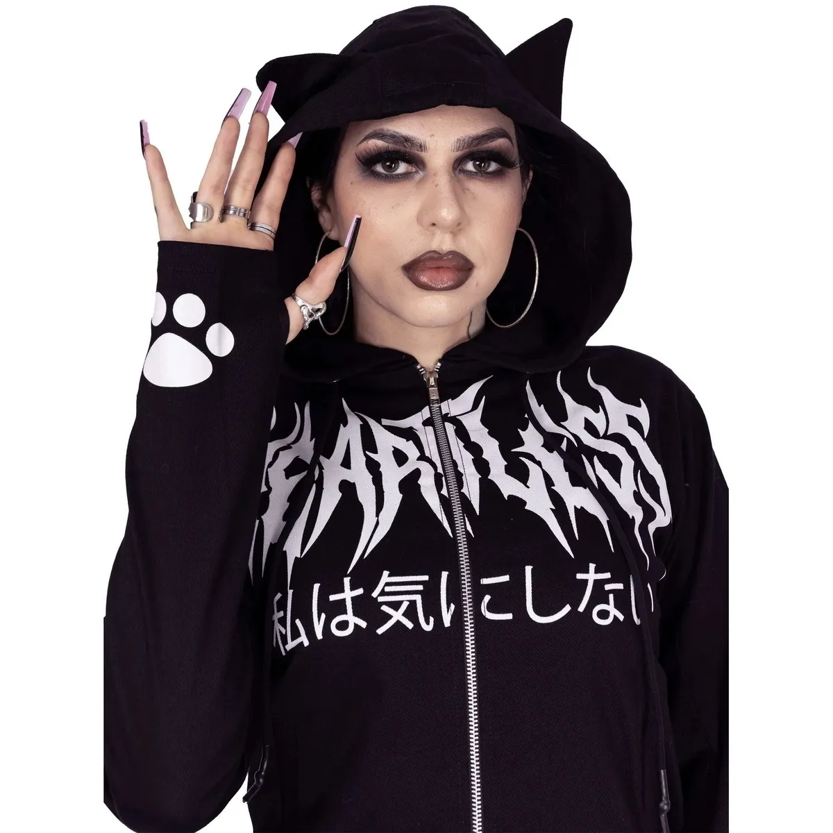 women's jacket HEARTLESS - NINE LIVES - BLACK - POI1305  -  Metal-shop