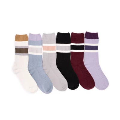 Women's MUK LUKS Microfiber Boot 6 Pack Crew Socks