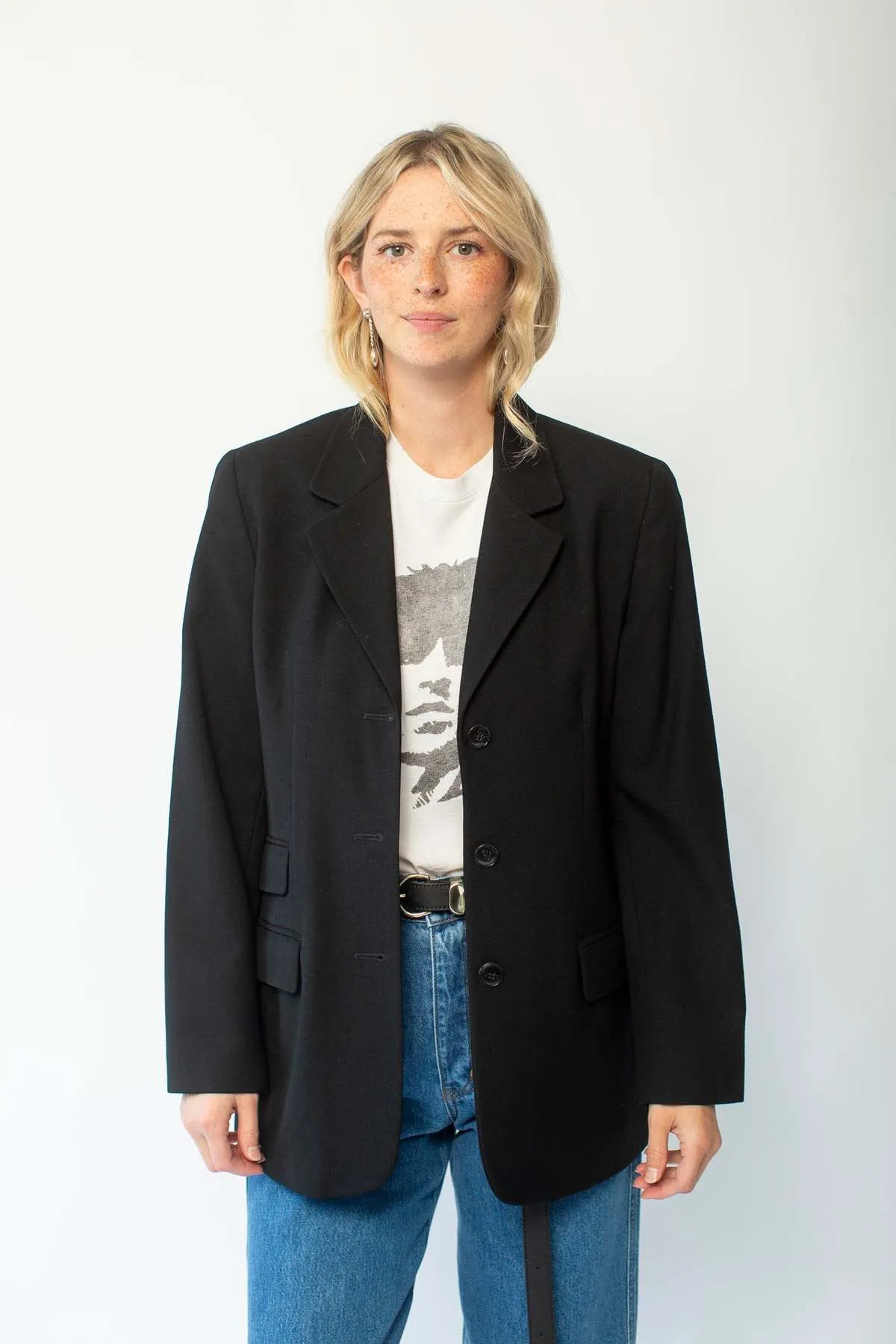 Wool Blazer - Black