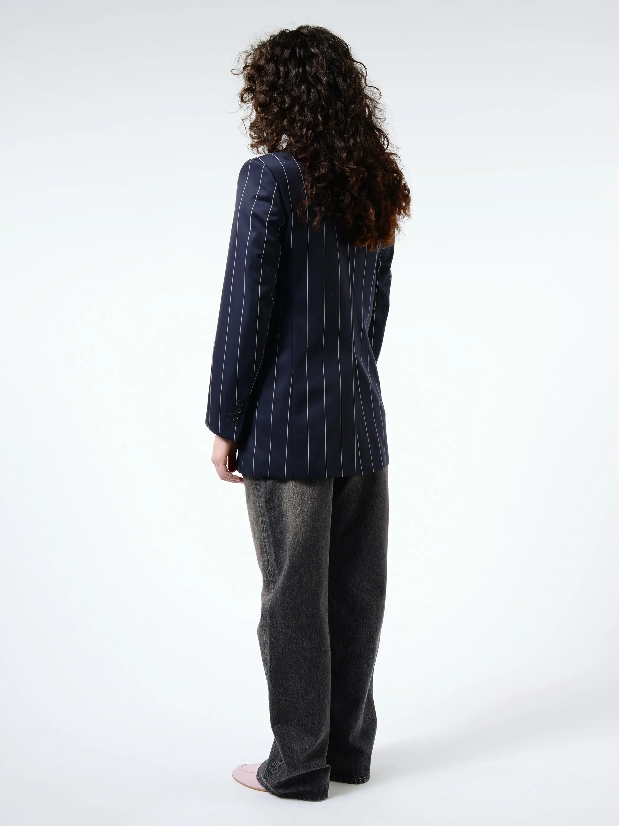 Wool Pinstripe Blazer