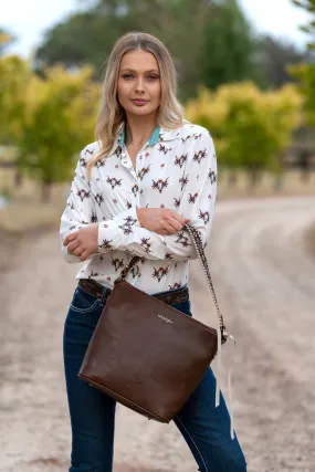 Wrangler Greta Tote Bag - Dark Tan - X3S2942BAG