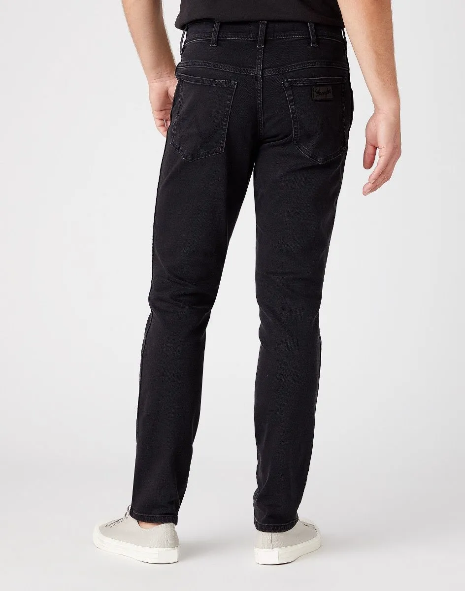 Wrangler Texas Slim Stretch Denim Jeans Black Crow