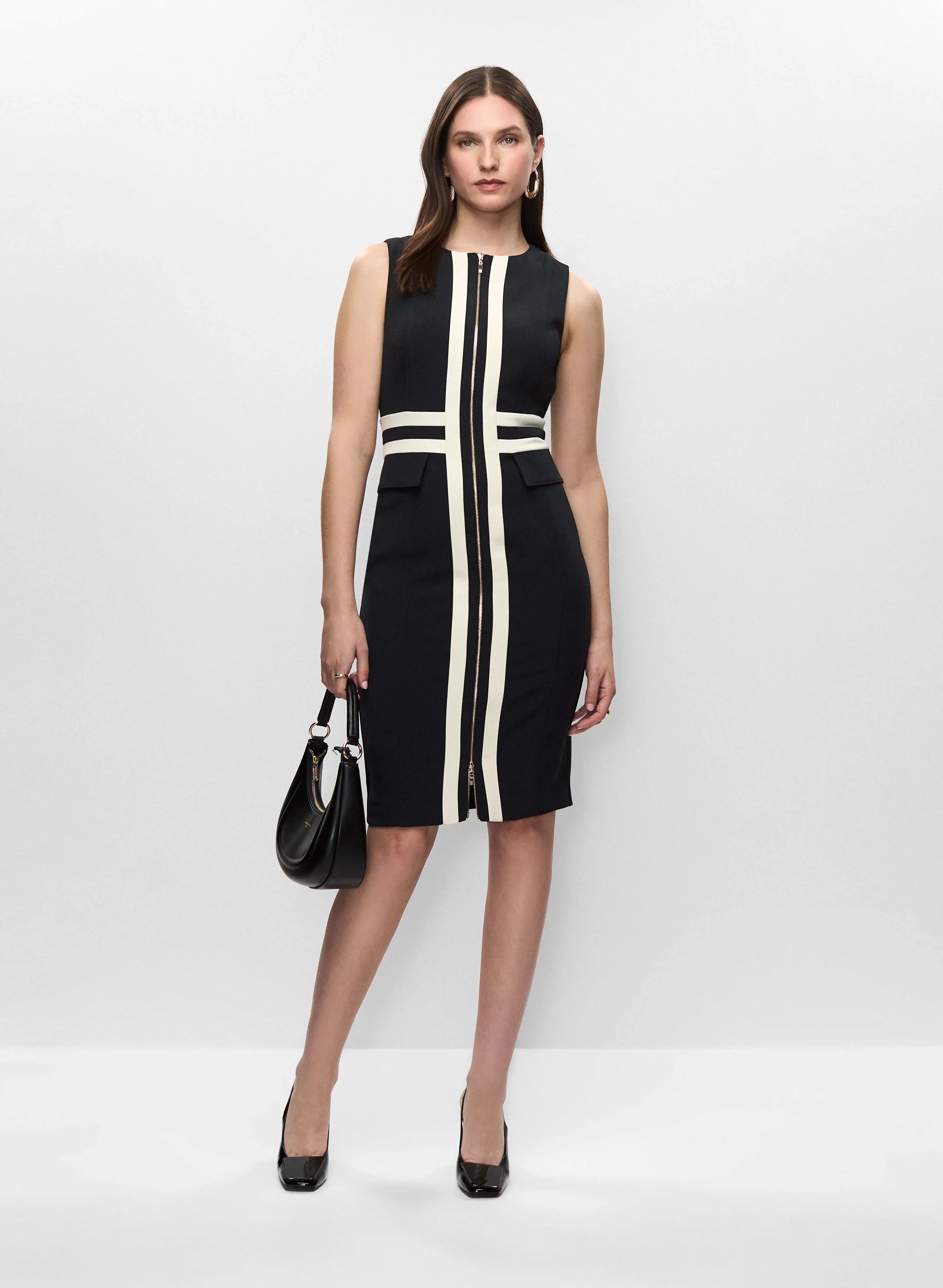 Zipper Dress & Crescent Bag